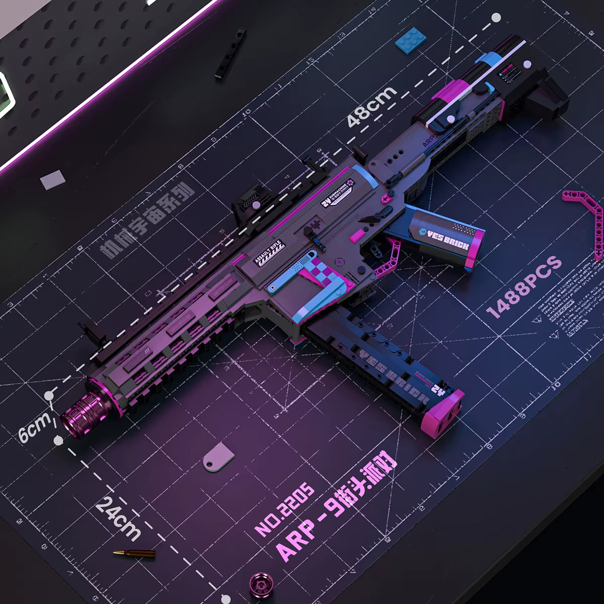 Military Mini Toy Gun Building Blocks - Fun Assembly Shooting Set for Boys