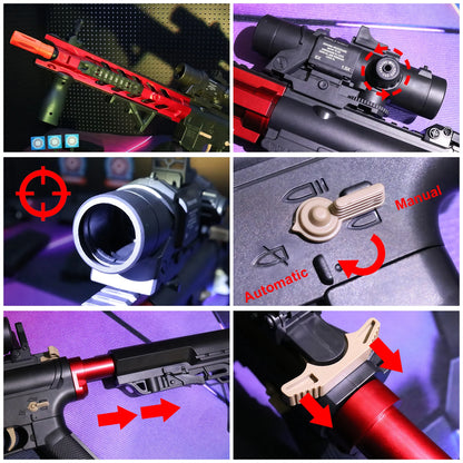 M4 Compact M-LOK Handguard | Tactical Red | Electric Semi/Automatic