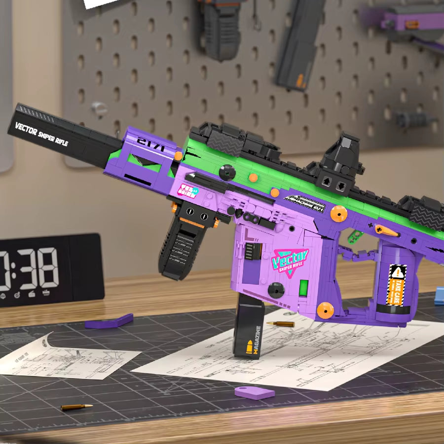 Military Mini Toy Gun Building Blocks - Fun Assembly Shooting Set for Boys