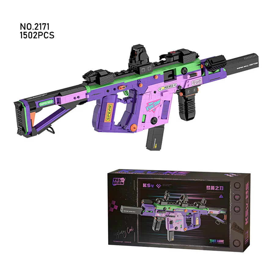 Military Mini Toy Gun Building Blocks - Fun Assembly Shooting Set for Boys