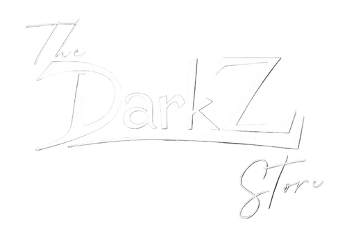 Logo of The DarkZ Store with white color on black background